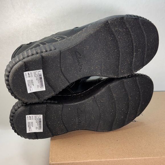 Clarks Collection Leather Ruched Ankle Boots Caroline Orchid casual Fall winter - Picture 5 of 10